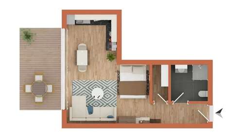 Foto - Wohnung zum Mieten in Schnaittach 600,00 € 45 m²