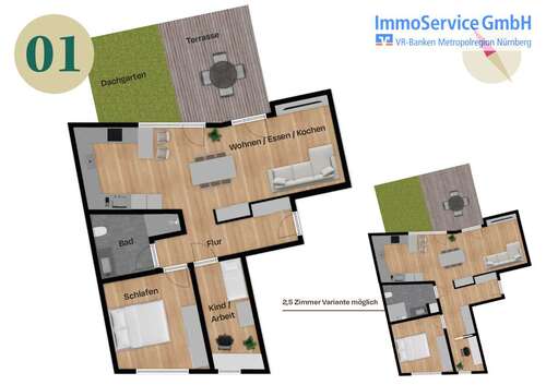 Foto - Wohnung zum Kaufen in Nürnberg 539.998,65 € 79.47 m²