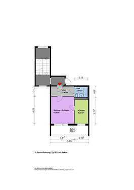 Foto - Wohnung zum Mieten in Neubrandenburg 222,00 € 36.45 m²