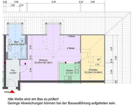 Foto - Wohnung zum Mieten in Neubrandenburg 444,00 € 55.08 m²