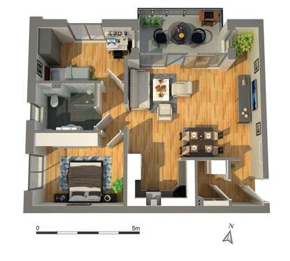 Foto - Wohnung zum Mieten in Paderborn 1.125,00 € 74.3 m²