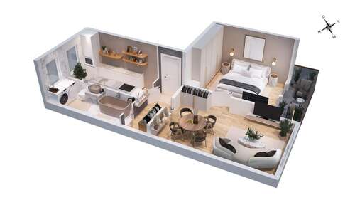 Foto - Wohnung zum Mieten in Elterlein 329,00 € 50.4 m²