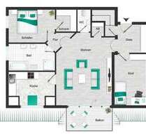 Wohnung zum Mieten in Waldenburg 880,00 € 80 m²