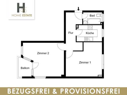Foto - Wohnung zum Kaufen in Berlin 372.000,00 € 65 m²