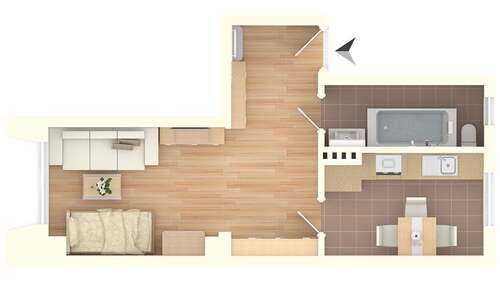Foto - Wohnung zum Mieten in Schwerin 390,00 € 33.14 m²