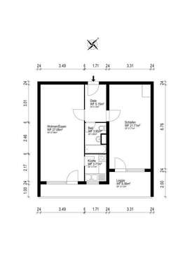 Foto - Wohnung zum Kaufen in Hattersheim 175.000,00 € 66.65 m²