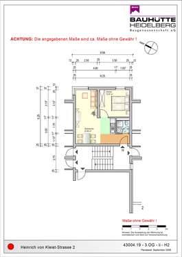 Foto - Wohnung zum Mieten in Dossenheim 395,00 € 36 m²