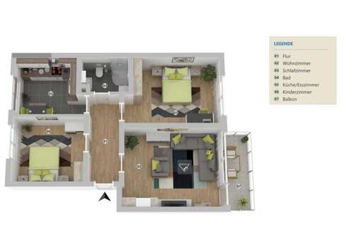 Foto - Wohnung zum Mieten in Seligenstadt 740,00 € 70 m²