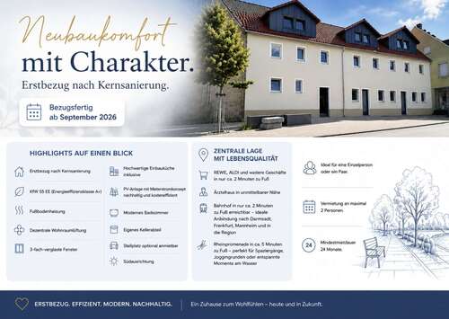 Foto - Wohnung zum Mieten in Gernsheim 990,00 € 62 m²