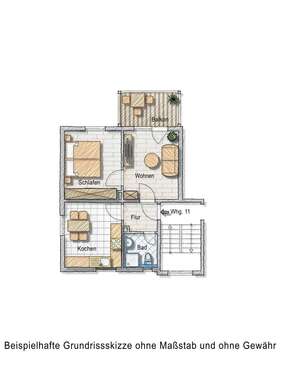 Foto - Wohnung zum Kaufen in Königsbronn 135.000,00 € 45.53 m²
