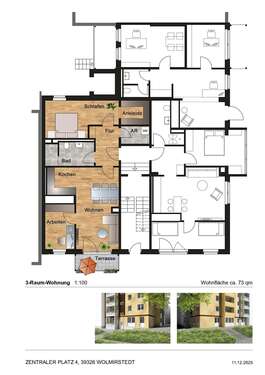 Foto - Wohnung zum Mieten in Wolmirstedt 631,00 € 74.25 m²