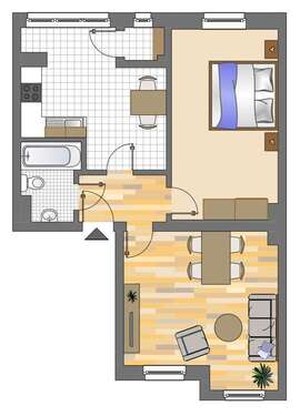 Foto - Wohnung zum Mieten in Herne 429,00 € 56.63 m²
