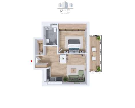 Foto - Wohnung zum Kaufen in Schwäbisch Gmünd 259.300,00 € 50.81 m²