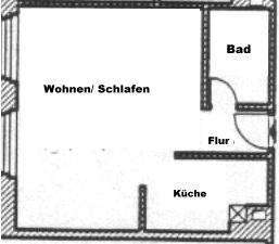 Foto - Wohnung zum Mieten in Leipzig 389,00 € 45.63 m²