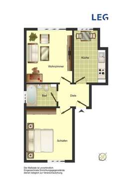 Foto - Wohnung zum Mieten in Bergkamen 449,00 € 58 m²