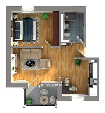 Foto - Wohnung zum Mieten in Mühlheim am Main 385,34 € 43.2 m²