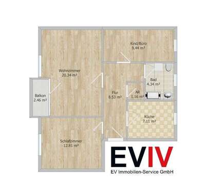 Foto - Wohnung zum Mieten in Wittmund 535,00 € 73.55 m²
