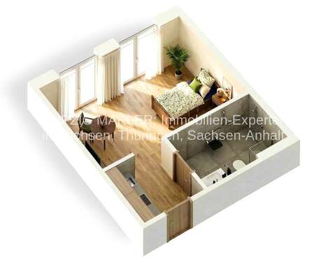 Foto - Wohnung zum Mieten in Zwenkau 699,20 € 30.4 m²