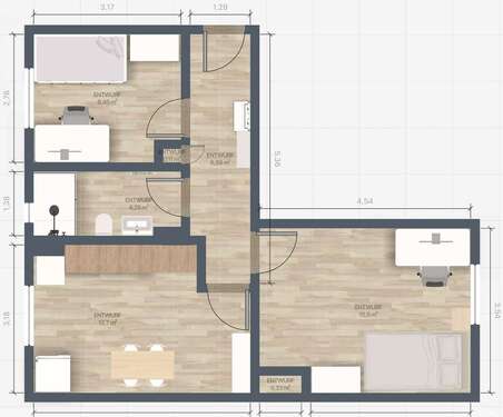 Foto - Wohnung zum Mieten in München 1.600,00 € 50 m²