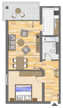 Foto - Wohnung zum Mieten in Dortmund 294,70 € 57 m²