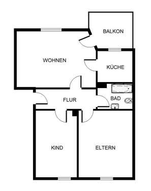 Foto - Wohnung zum Mieten in Gelsenkirchen 429,00 € 57.95 m²