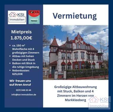 Foto - Wohnung zum Mieten in Markkleeberg 1.875,00 € 150 m²