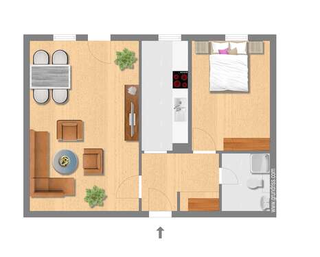 Foto - Wohnung zum Mieten in Essen 442,00 € 61.33 m²