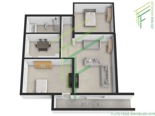 Foto - Wohnung zum Mieten in Heusenstamm 1.200,00 € 86 m²