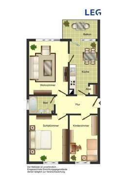 Foto - Wohnung zum Mieten in Bergkamen 499,00 € 67.04 m²