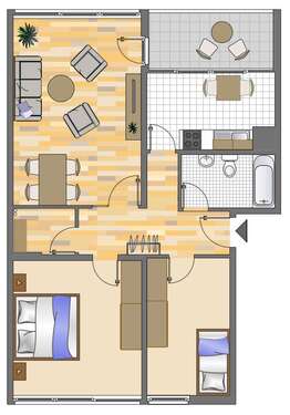 Foto - Wohnung zum Mieten in Gelsenkirchen 499,00 € 75.45 m²