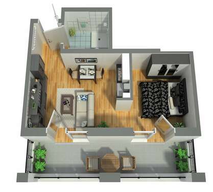 Foto - Wohnung zum Mieten in Königsee 460,78 € 43.47 m²