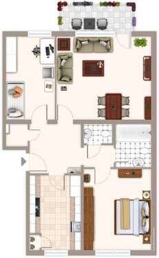 Foto - Wohnung zum Mieten in Mönchengladbach 699,00 € 74.75 m²