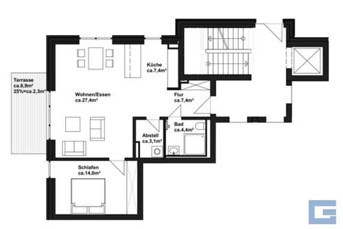 Foto - Wohnung zum Mieten in Heikendorf 1.120,00 € 66 m²