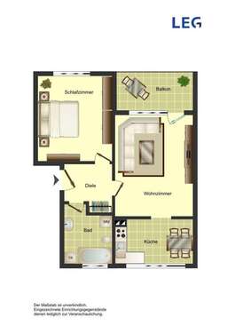 Foto - Wohnung zum Mieten in Bergkamen 419,00 € 52 m²