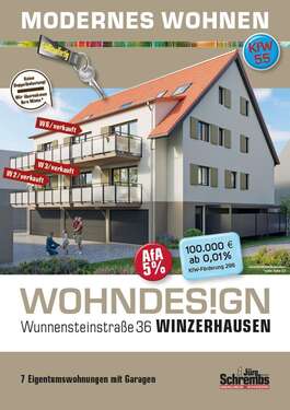 Foto - Wohnung zum Kaufen in Großbottwar 537.600,00 € 102.57 m²