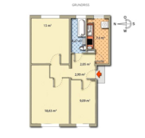 Wohnung zum Mieten in Berlin 1.690,00 € 70 m²