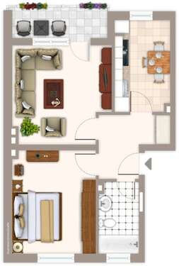 Foto - Wohnung zum Mieten in Mönchengladbach 459,00 € 50.54 m²