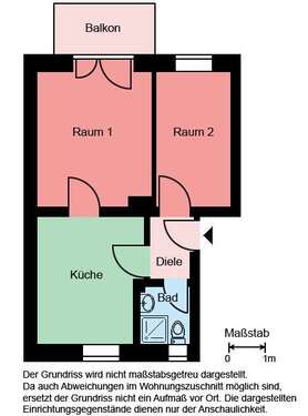 Foto - Wohnung zum Mieten in Herne 359,00 € 40.38 m²