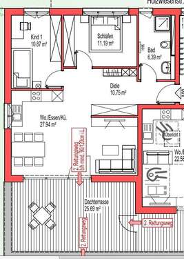 Foto - Wohnung zum Kaufen in Berglen 426.690,00 € 77.58 m²