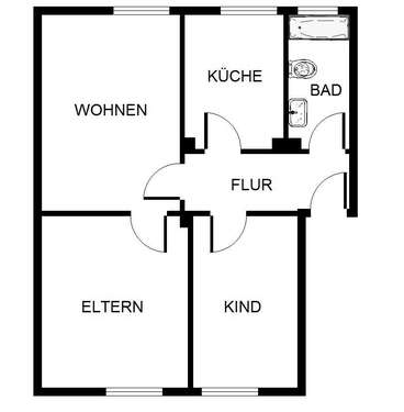 Foto - Wohnung zum Mieten in Herne 439,00 € 53.56 m²