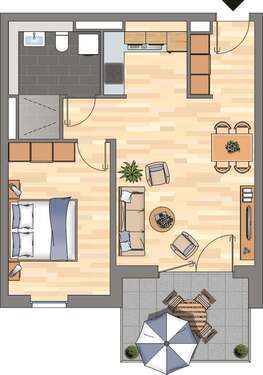 Foto - Wohnung zum Mieten in Bonn 869,00 € 54.72 m²
