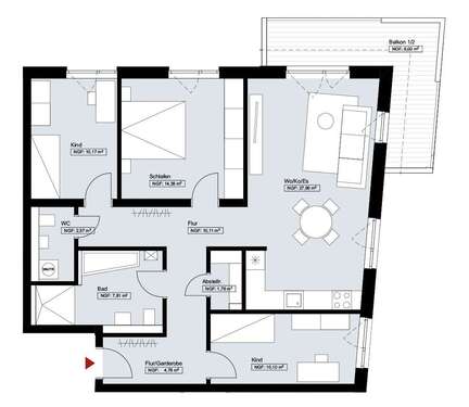 Foto - Wohnung zum Kaufen in Bretten 489.000,00 € 92.86 m²