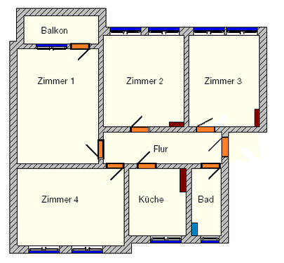 Foto - Wohnung zum Mieten in Bitterfeld 650,65 € 100.1 m²
