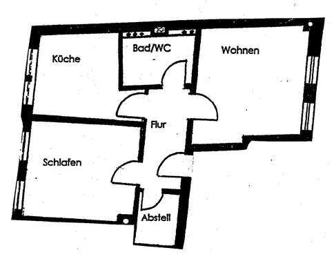 Foto - Wohnung zum Mieten in Leipzig 434,58 € 56.22 m²
