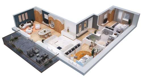 Foto - Wohnung zum Mieten in Chemnitz 626,00 € 73.2 m²