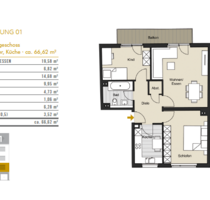 Wohnung zum Kaufen in Köln 366.410,00 € 66.62 m²