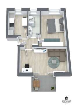 Foto - Wohnung zum Mieten in Cottbus 370,00 € 45.75 m²