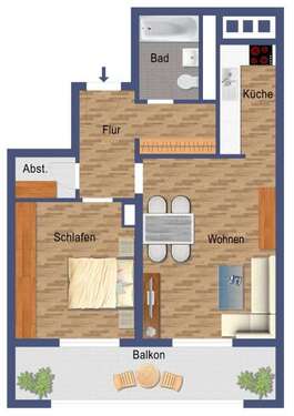 Foto - Wohnung zum Mieten in Grevenbroich 595,00 € 72.5 m²
