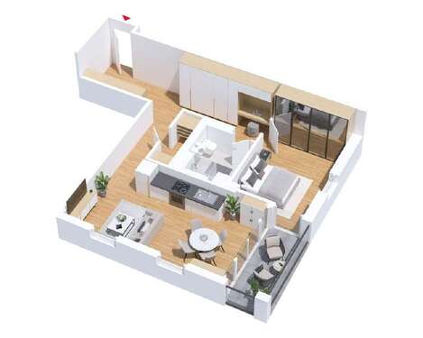 Foto - Wohnung zum Mieten in Wolfsburg 904,00 € 67.27 m²