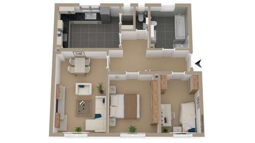 Foto - Wohnung zum Mieten in Hagen 637,00 € 98 m²